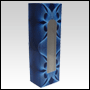 Blue spiral design folding carton box with window. Size 1
