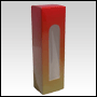 Orange shade design folding carton box with window. Size 1