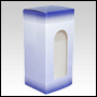 Blue Border design folding carton box with window. 
Size: 1.5