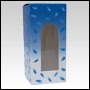 Blue Feather design folding carton box with window. Size 1.5\x 1.5