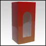 Orange Shade design folding carton box with window. Size: 1.5