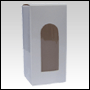 Plain White design folding carton box with window.    
Size 1.5