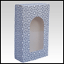 Silver Sunflower design folding carton box with window. Size 0.75