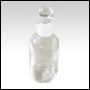 Clear glass apothecary style bottle with glass stopper.  Capacity: Approx 10 oz (280ml)