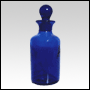 Blue glass apothecary style bottle with glass stopper.  Capacity: Approx 10 oz (280ml)