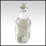 Clear glass apothecary style bottle with glass stopper.  Capacity :Approx 4oz (116ml)