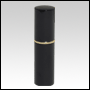 Black metal shell refillable, perfume purse atomizer. Capacity: 10ml (1/3oz)