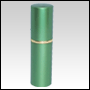 Green metal shell refillable, perfume purse atomizer. Capacity: 10ml (1/3oz)