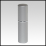 Silver metal shell refillable, perfume purse atomizer. Capacity: 10ml (1/3oz)