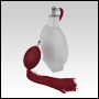 3 1/2oz (100ml) Circle Frosted Glass Bottle with Red Antique Style Spray Blub & Tassel.