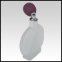 3 1/2oz (100ml) Circle Frosted Glass Bottle with Lavender Antique Style Spray Bulb. 
