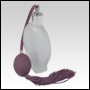 3 1/2oz (100ml) Circle Frosted Glass Bottle with Lavender Antique Style Spray Blub & Tassel.
