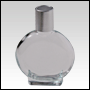 Circle Shaped 50ml Bottle with Matte Silver Phenolic cap per ea. Capacity 55ml (1.86 oz)