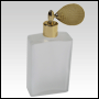 100ml (3.3oz) Elegant Glass Bottle with Golden Antique Style Spray Bulb.
