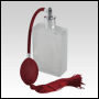 Elegant Glass Bottle with Red Antique Style Spray with tassel.  Capacity: 100ml (3.3oz) 