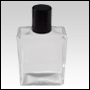 Elegant glass bottle w/Black cap.Capacity: 2.14oz(60ml)