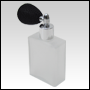 Frosted Elegant glass bottle with Black antique style sprayer top. Capacity: 2oz (60 ml)