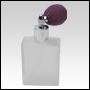 Frosted Elegant glass bottle with Lavender antique style sprayer top. Capacity: 2oz 