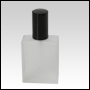 2oz (60ml) Frosted glass Elegant bottle with Black spray top.  Spray top is screw on type allowing b