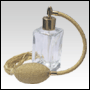 Empire Glass Bottle with Gold Antique Style Spray Blub & Tassel.
Capacity: 1 2/3oz (50ml)