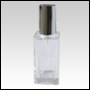 Empire Glass Bottle with Silver Shiny Spray Pump and Cap. 
Capacity: 1 2/3oz (50ml)