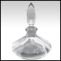 Clear glass bottle with ground glass neck and stopper.
Capacity: Approx 1 1/4oz (35ml)