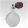 Frosted Round glass bottle with Lavender Bulb sprayer and silver fitting. Capacity: 4.33oz (128 ml)