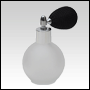 Frosted Round bottle with Black antique style blub with silver sprayer top.Capacit