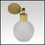 Frosted Round bottle with Gold antique style blub with silver sprayer top.Capacity