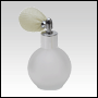 Frosted Round bottle with Ivory antique style blub with silver sprayer top.Capacit