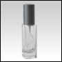 Slim Spray Bottle with Matte Silver Cap and Spray Pump.
Capacity: 1oz (30ml)
