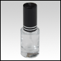Clear roll-on tulip shaped bottle with Black Sprayer. Capacity: 5 ml (1/6 oz)