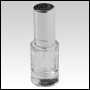 5 ml (1/6 oz) Clear glass roll-on tulip shaped bottle with a Silver sprayer. 