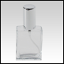 Elegant  glass bottle w/Silver sprayer and cap.Capacity: 1/2oz (15ml)