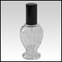 Diva clear glass bottle with Black treatment pump and cap. 46 ml(1.64 oz)