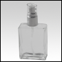 2 oz Clear Elegant Bottle with Matte Silver lotion pump and Clear Over cap.