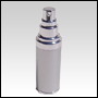 Silver Metal shell refillable lotion bottle with pump.  Capacity : 1oz (28ml)