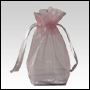 Pink Organza / sheer gusseted gift bag. Size : 6 inches x 4.5 inches�
