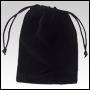 Black velveteen gift bag / pouch.  Size : 5.5