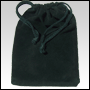 Green velveteen gift bag / pouch. Size : 5.5