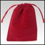 Red velveteen gift bag / pouch. Size : 5.5
