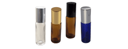 Blue Amber Clear 5ml roll on bottles