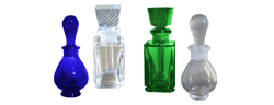 Perfume bottles with glass stoppers