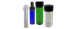 Perfume glass vials blue amber