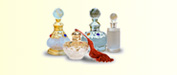 Large decorative glass perfume bottles