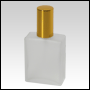 2oz (60ml) Frosted glass Elegant bottle with Gold spray top.  Spray top is screw on type allowing bo