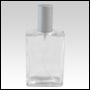 Elegant Glass Bottle with Silver Spray top and cap.Capacity: 100ml (3.3oz) 