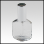Royal glass bottle with Shiny Silver metal sprayer and cap. Capacity: 1/2oz (13ml)